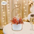 New Listing10pcs Modern Metal Geometric Gold Vases Wedding Party Flower Stand Gardens Decor