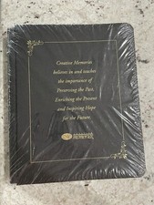 Creative Memories 8.5x11 Black Album Scrapbook  Pages Gold Quote New Sealed