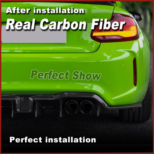 For BMW 2Series F87 M2 Coupe 15-19 Real Carbon Rear Bumper Diffuser Lip Spoiler - Picture 5 of 12