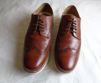 Cole Haan Grand OS Brown Leather Wingtip Oxford Shoes C26471 