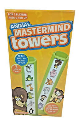 Pressman Animal Mastermind Towers Game Ages 6+ Cello Sealed