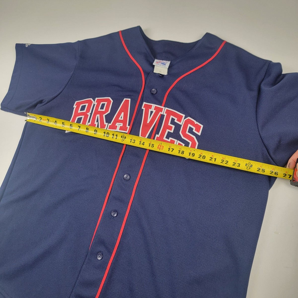 Vintage 90s Majestic MLB Atlanta Braves Andruw Jones #25 Jersey