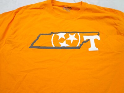 TENNESSEE TRI STAR Graphic Orange Champion Brand T Shirt