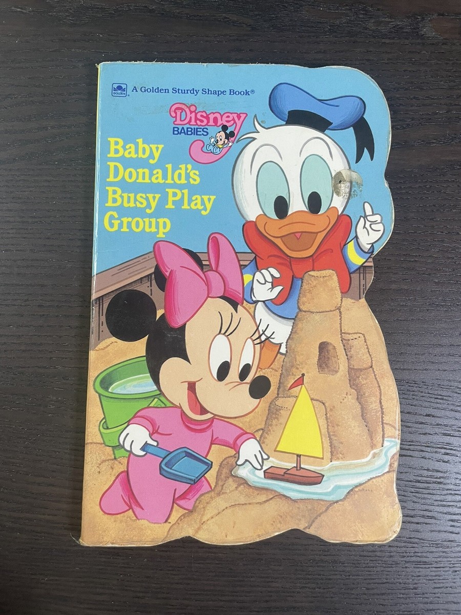 Vintage 1988 Baby Donalds Busy Play Group Golden Sturdy Shape Book