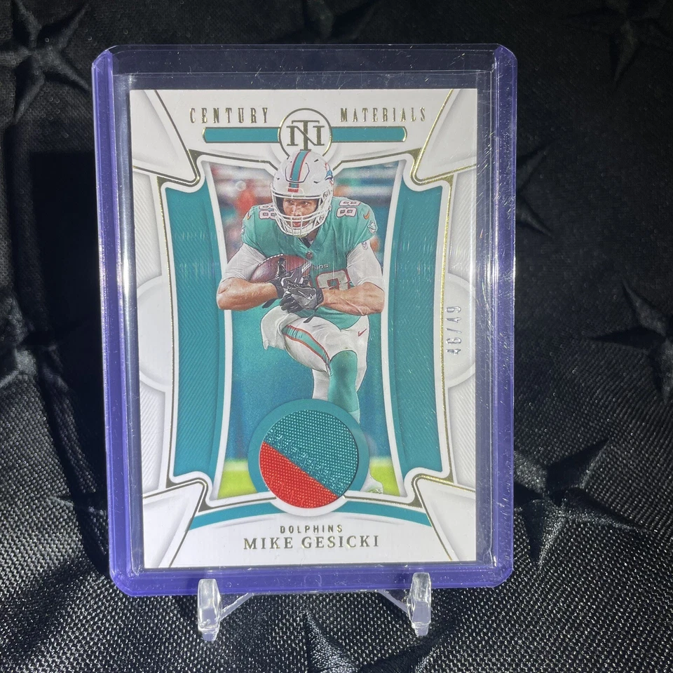 2022 National Treasures Mike Gesicki Century Material Patch 46/49 Dolphins - Image 3 of 3