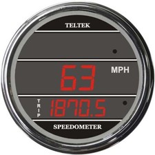 Teltek 159  -  Red Digital Speedometer Gauge ...