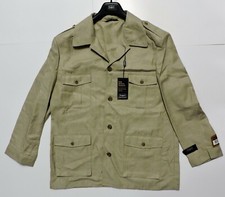 Haggar HJ00019 Multi Tasker 4 Button Linen Khaki Sport Coat $180