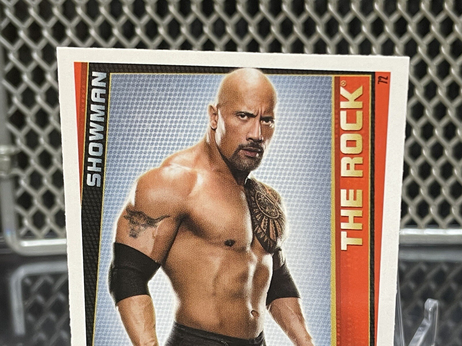 2012 Topps WWE Slam Attax The Rock Wrestling Card WWF Dwayne Johnson Final Boss view 4