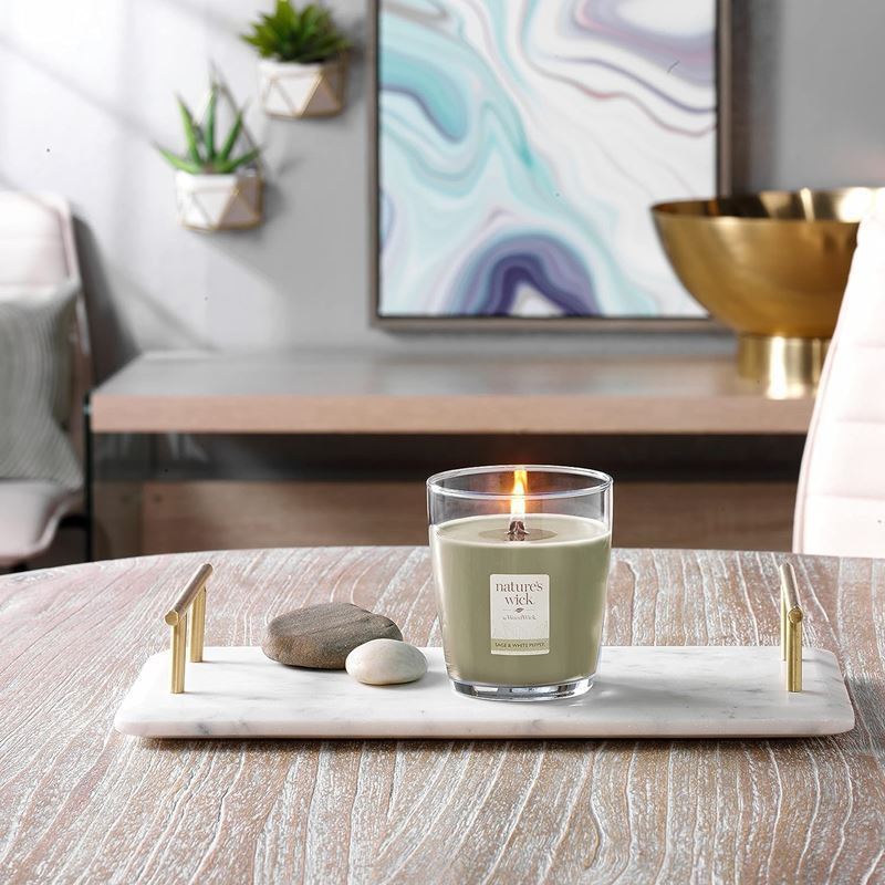Nature's Wick by Woodwick Sage & White Pepper Scented Candle in Jar