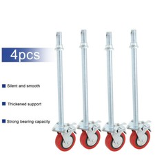 4 szt. Rolki rusztowań Nóżki rolkowe Rolki wrzeciona 700kg Nośność Regulowana wysokość