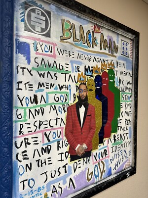 Custom Nipsey Hussle Art Made By  Art By TK  31.5x35.5 FRAMED