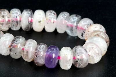 6x3MM Genuine Natural Super Seven Beads Grade AA Rondelle Loose Beads 7''