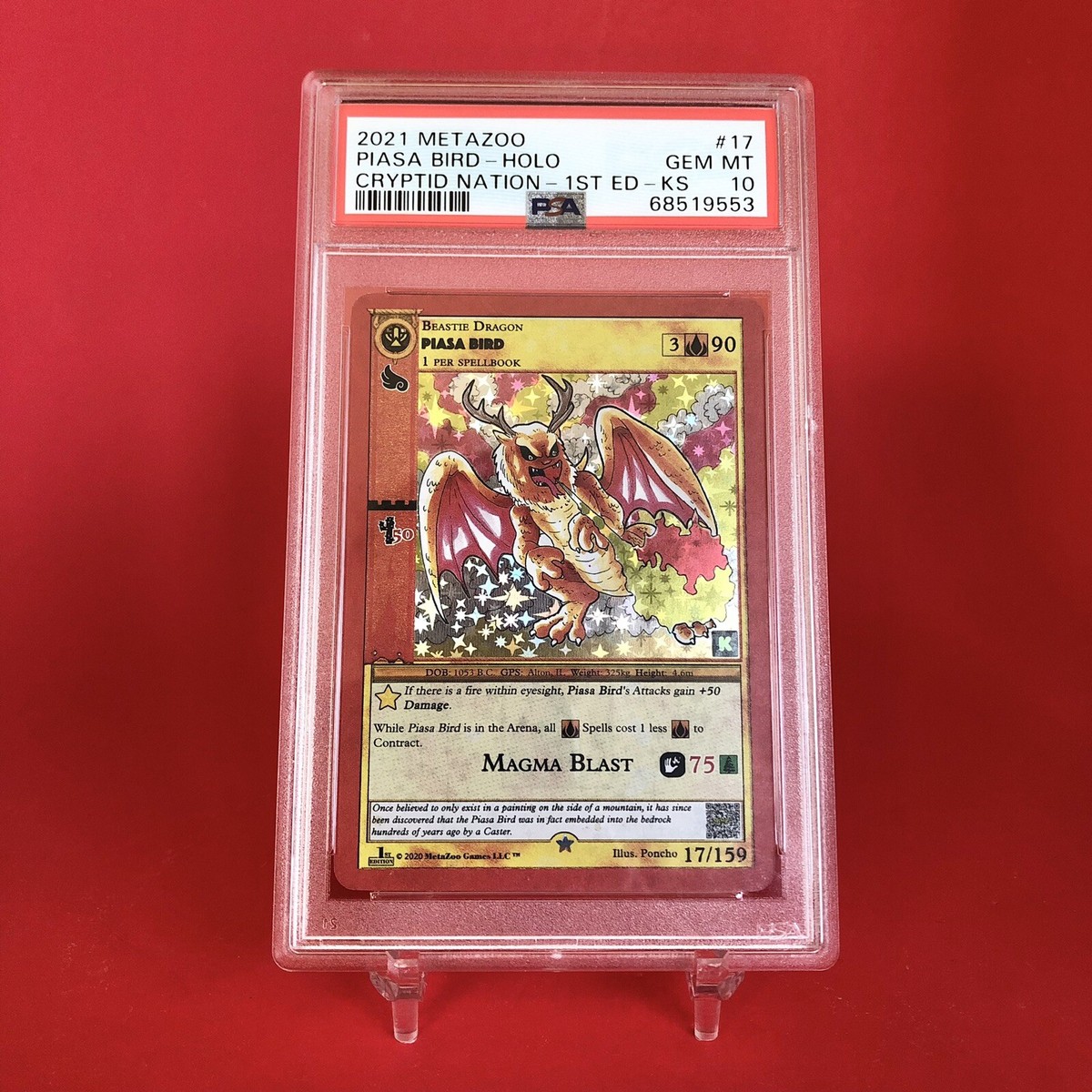 PSA 10 Piasa Bird Metazoo Kickstarter 1st Edition Cryptid Nation