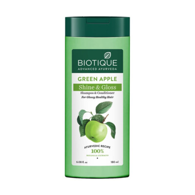 Biotique Green Apple Shine & Gloss Shampoo & Conditioner| 180ml