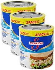 Swanson White Premium Chunk Canned Chicken Breast 🥪 12.5 OZ Can (Pack of 6)