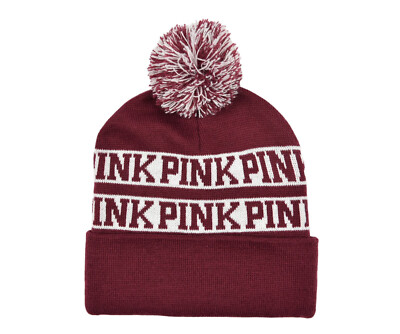 Victoria’s Secret Y2K pink cap with Pom-Pom Buy Cozy Cable-Knit Pom Beanie, Swan Studs - Order Hats  main image 3