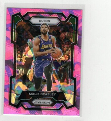 2023-24 Malik Beasley Prizm Pink Cracked Ice Prizm #237 Free Shipping (F868)