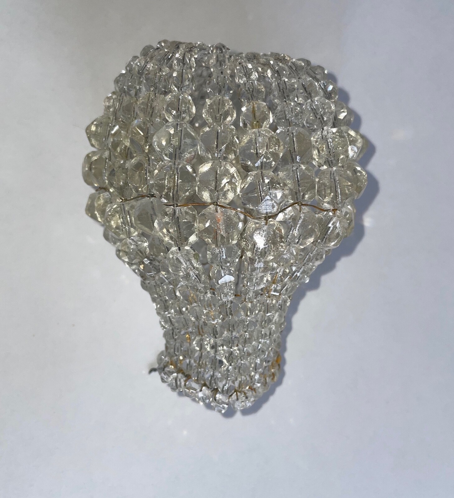 Antique Lead Crystal Light Bulb Cover c.1918 Chandelier w/ Original Pinning Wire eBay