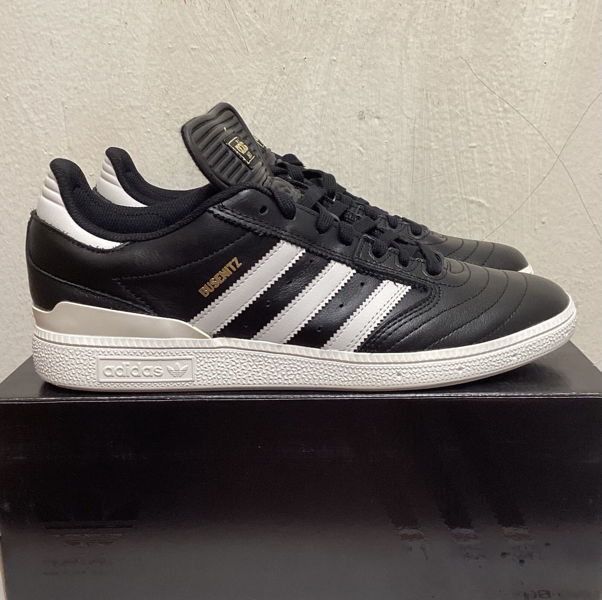 ADIDAS BUSENITZ ( BLACK/WHITE ) ( SNEAKERS/SKATEBOARD SHOES ) SIZE