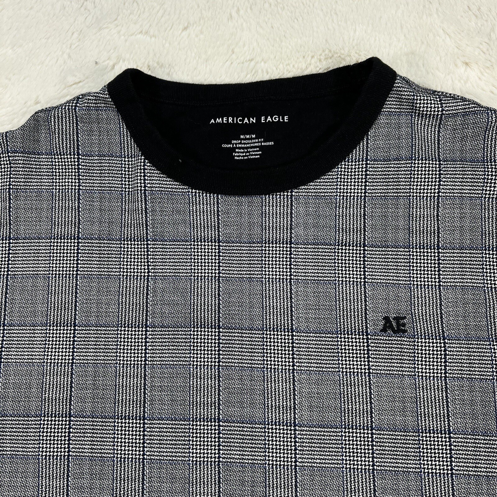 American Eagle Houndstooth Pattern  Short Sleeve … - image 3
