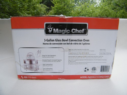 Magic Chef Convection Countertop Oven Model EWGC12W3 3 Gallon Glass Bowl NEW/Box - Picture 2 of 7