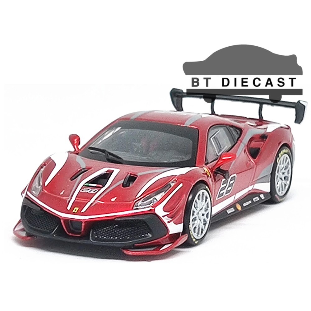 BBURAGO 1/43 Ferrari 488 Challenge Evo Diecast Model Car Red 36309 2020 Racing
