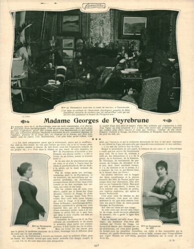 Document ancien Mme Georges de Peyrebrune 1903 issu de magazine - Zdjęcie 1 z 1