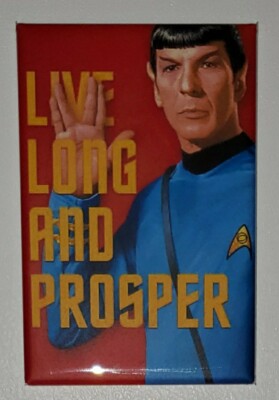 Star Trek Spock Leonard Nimoy Refrigerator Magnet 2'' X 3'' Live Long and Prosper