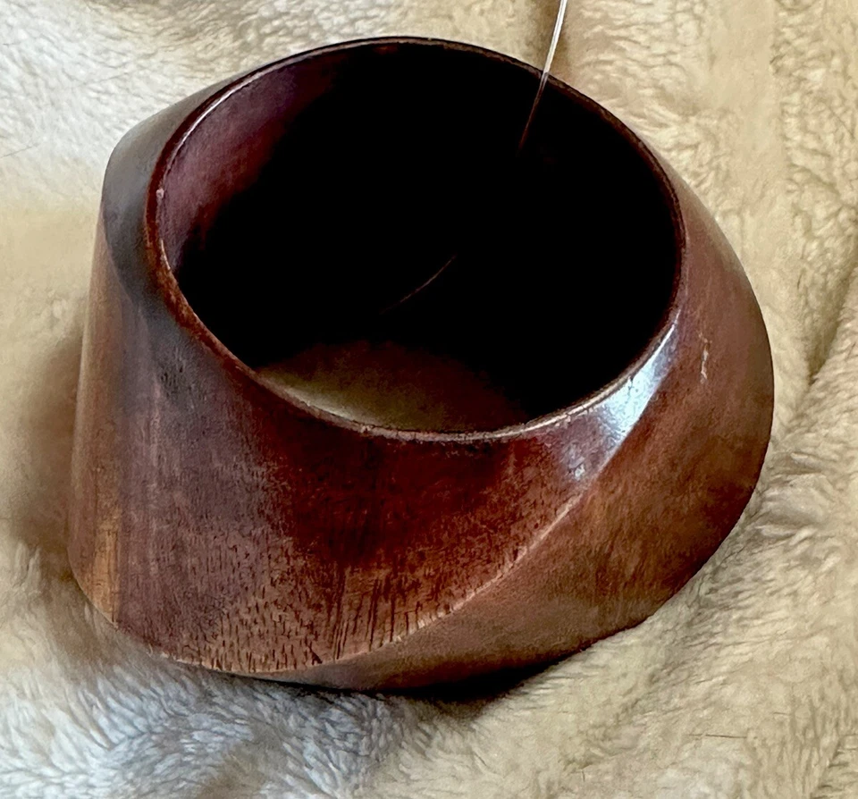 Brazalete brazalete de madera vintage Monees Gerda Lynggaard marrón usado Foto 3 de 4