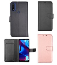 For Motorola Moto Series - Leather Wallet Cover Case w/Credit Card Holder