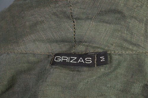 Grizas Green Linen Silk Lagenlook Lightweight Blazer Jacket Size M - Picture 13 of 16