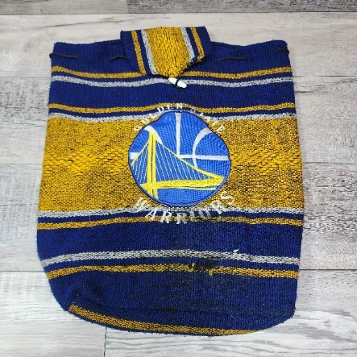 GOLDEN STATE WARRIORS NBA TEAM AZUL Mochila Tejida NBA Bolso Hippie Usado Foto 2 de 4
