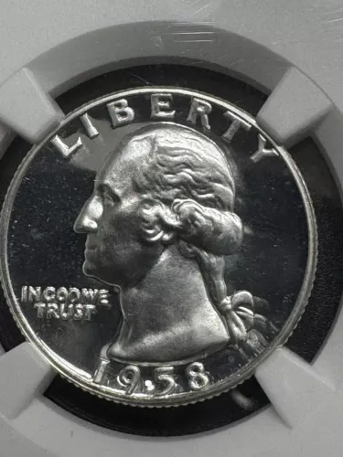 1958 Proof Washington Quarter, NGC PF66 Cameo, Free Shipping