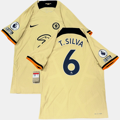 【新品未使用】Nike Chelsea FC T.SILVA シャツ Mサイズ 2022/23 Chelsea Authentic Third Jersey #6 T. Silva Large Player