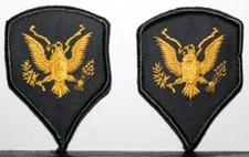 US Army Specialist 4 3rd Class SP-4 E-4 Rank Insignia Pair Small Dress Greens