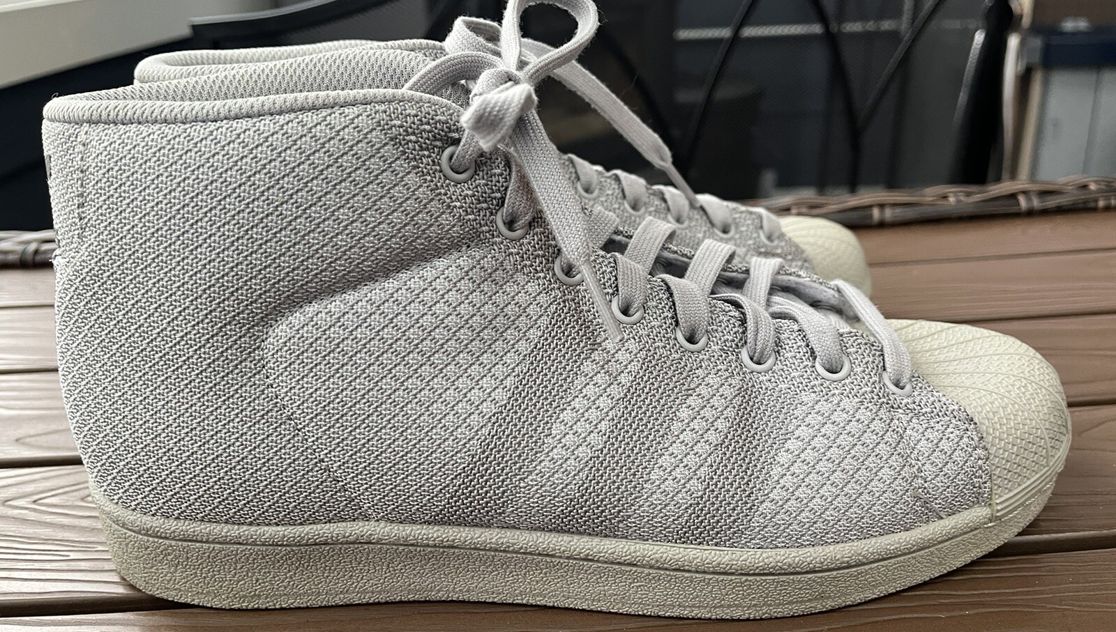 Adidas Pro Model Solid Gray Hightop Basketball Sh… - image 2
