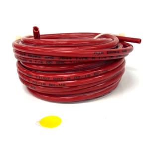 UNBRANDED J844 AIR BRAKE NYLON TUBING SAE TYPE A 1/4" OD 25FT RED