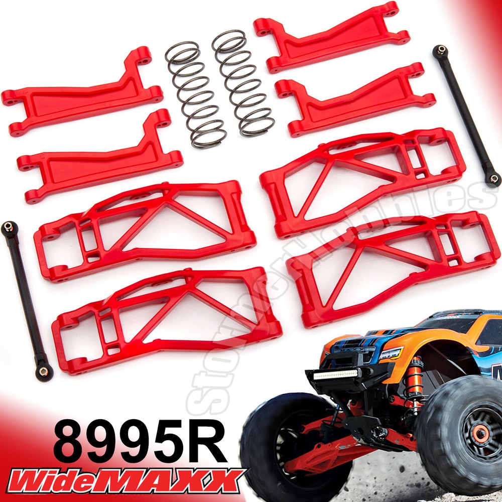 Traxxas TRA8995R WideMaxx Suspension kit RED front /rear suspension