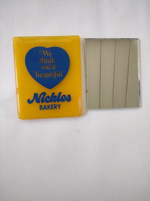 NICKLES BREAD BAKERY ADVERTISING MIRROR AND CASE