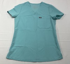 FIGS Scrub Top Womens XS V-Neck Technical Collection Teal Blue Shirt FW1000