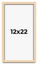 12x22 Solid Wood Picture Frame with UV Acrylic, Available in 6 Finishes
