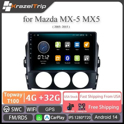 #ad Android CarPlay Auto Car Radio for Mazda MX 5 MX5 2005 2006 2007 2008 2009 2015 $114.57