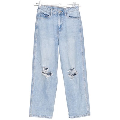 H&M, Jeans, Größe: 152, Baggy Adjustable Waist, Blau, Baumwolle, Einfarbig #41L
