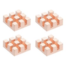 4 Pcs Copper Heatsink 10x10x4mm, Heat Sink Cooler Radiator for Raspberry Pi