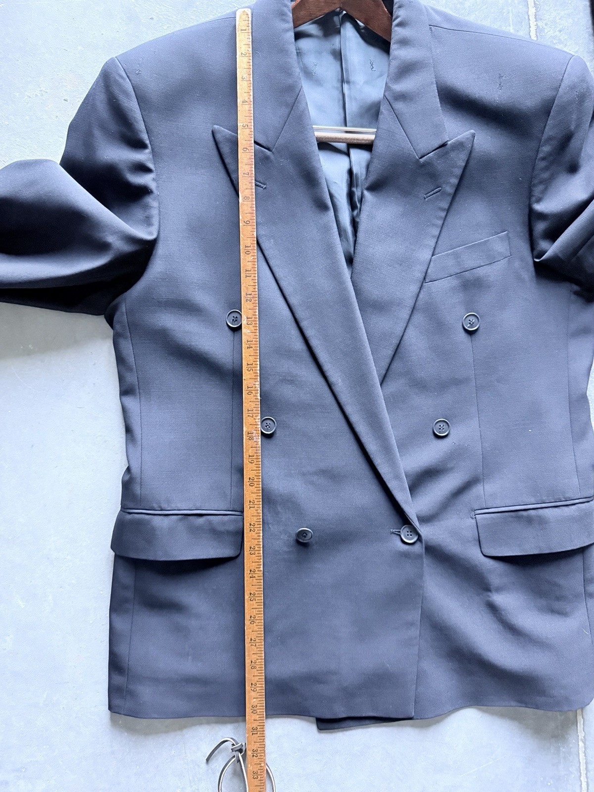 Vtg YSL Yves Saint Laurent Pour Homme Double Brea… - image 14