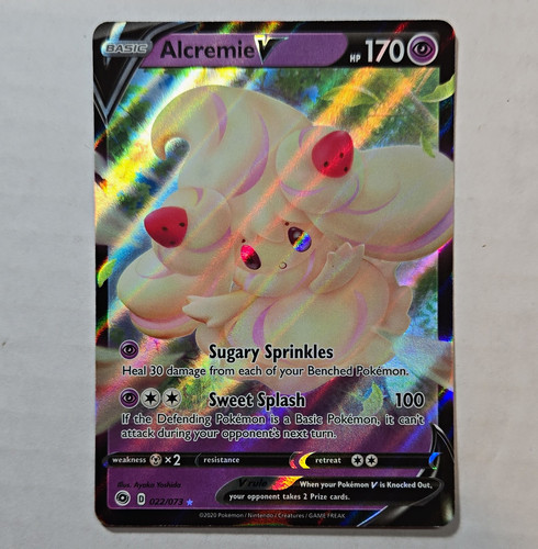 Nintendo Alcremie V Full Art Ultra Rare Holo 022/073 EN 2020
