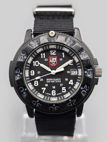 Luminox Navy SEAL 3000 Series HMBM Swiss Quartz 200M Black Dial Date Men's Watch