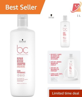 Bonacure Peptide Rescue Micellar Shampoo for Damaged Hair 1000ml Gentle Cleanse
