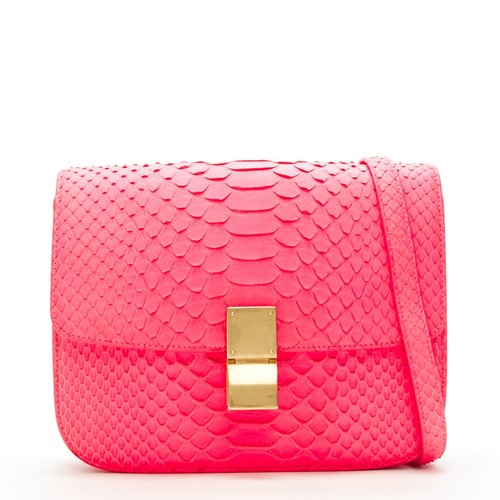 Celine Classic Box Leather Crossbody Women Pink One Size