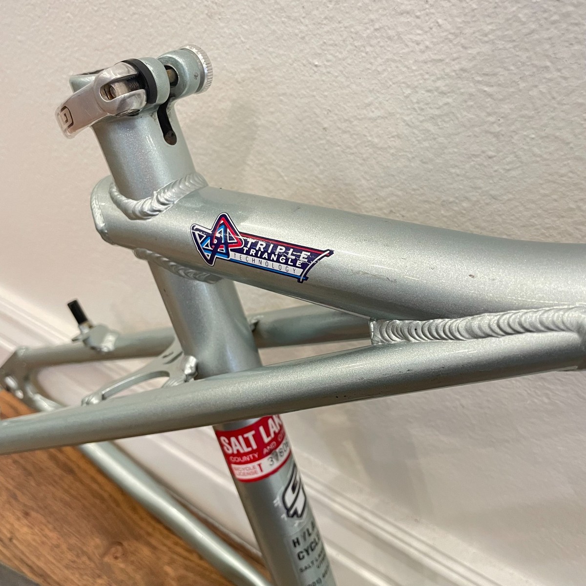 Vintage GT Ricochet Frame MTB Mountain Bike Frame Silver 12.5 XS